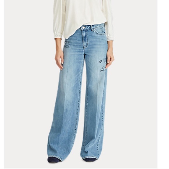 Ralph Lauren Print Wide-Leg Jean High Waist - Picture 3 of 13